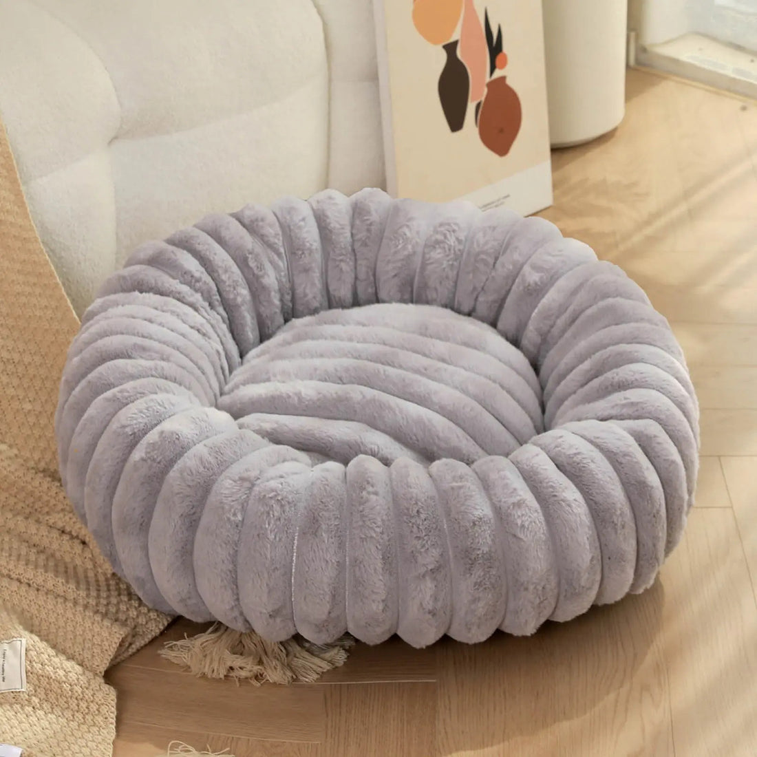 Cama Antiestrés Afelpada para Perros y Gatos | Descanso Premium MIMOPETS